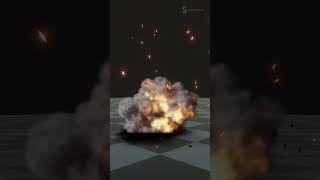 Realistic Fire Explosion 💥#shorts #realtime #realistic #unity #vfx #particle #fire #explosion #spark