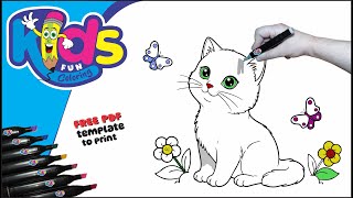 Coloring a Cute Kitten 😻🐈😺 - #023