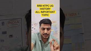 RRB NTPC UG History 🔥 All Important Topics | #rrbntpcug