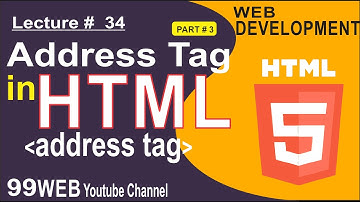 HTML Address Tag  |Lecture # 34|Tutorial in Urdu/Hindi