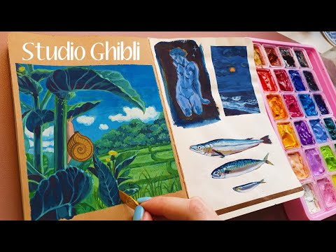 Studio Ghibli Scene Painting with the HIMI Jelly Gouache Set