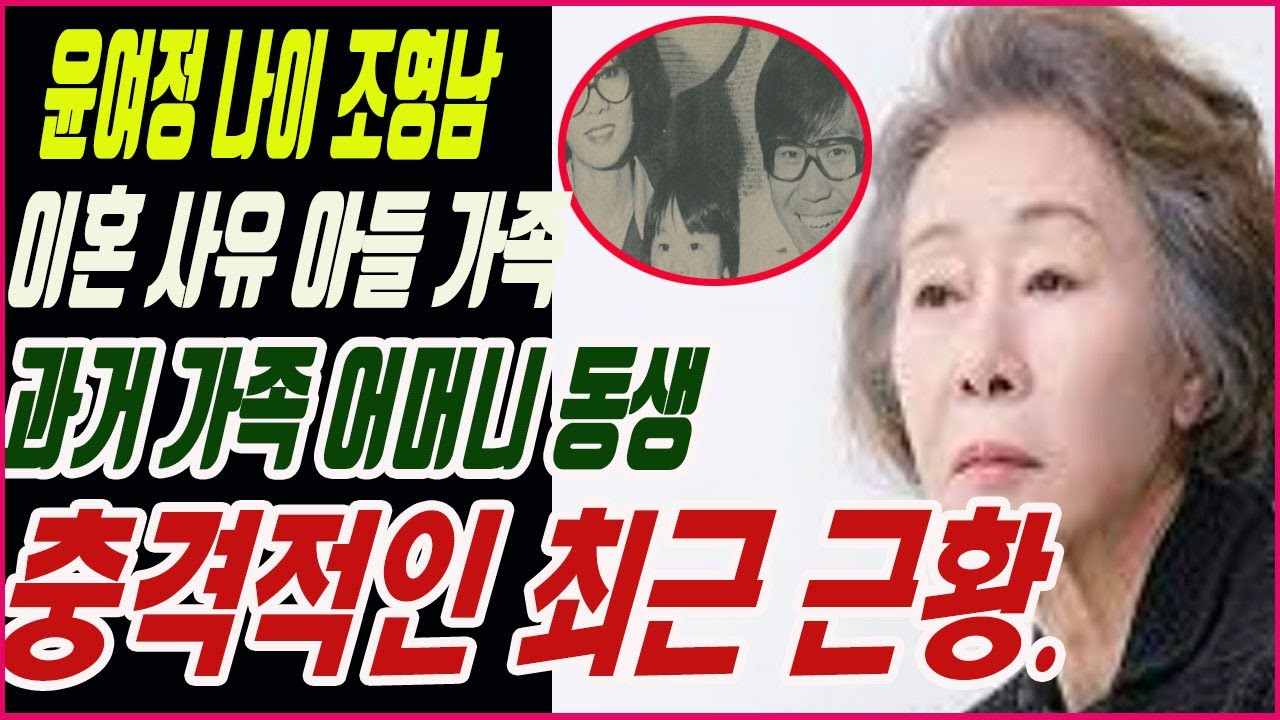 윤여정 나이 조영남 이혼 사유 아들 가족.  연예인 충격적인 최근 근황 #1