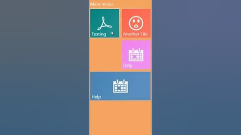 A modern UI style WPF TileMenu