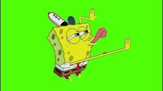 Spongebob Licking Green Screen