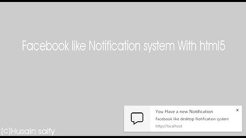 Facebook like Notification system