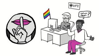 Tata cara pemberian hak suaka sebagai LGBT* dengan teks bahasa Inggris