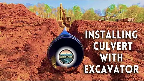 Installing Culvert Pipes: Driveway BUILD with a Culvert Pipe Installation  [with EXCAVATOR] #culvert