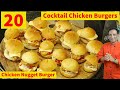 20 Chicken Burgers - Mini Chicken Burgers Eaten By Vahchef - B for Biwi or B - Burger King Vahchef