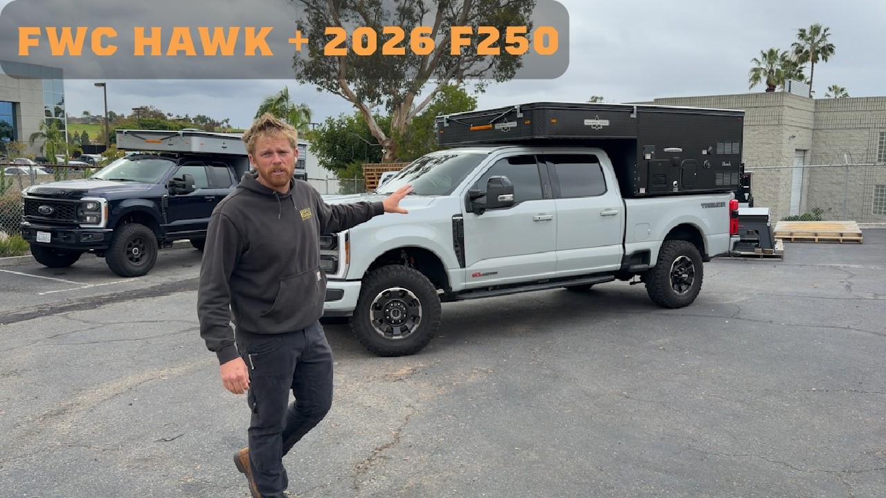 Ford F250 Platinum 2026 года + выдвижная платформа Hawk | Простая и удобная установка кемпера