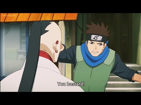Konohamaru vs Jigen, Konohamaru tries to protect Naruto from Jigen