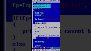 C File Handling | Create a Text File Using fopen() 💻📁 #Shorts