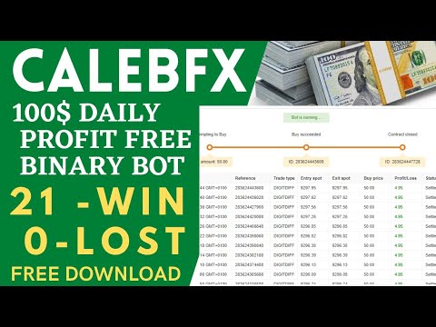 CALEBFX 100$ DAILY PROFIT FREE BINARY BOT| CALEBFX | BINARY.COM