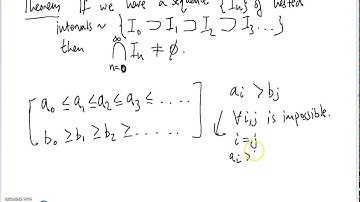The Work-Energy principle Part 3 - (Nested Interval Theorem)