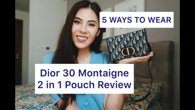 30 Montaigne Box Bag with Chain • Blue Multicolor Dior Oblique Jacquar –  Dior Couture UAE