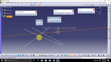 CATIA V5 Sketcher  Spline, Line, Conic, Point - Tamil