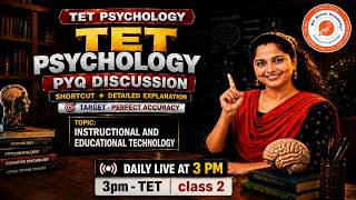 PSYCHOLOGY: Instructional and Educational Technology PYQ Discussion | Live @ 3 PM | We Shine Academy