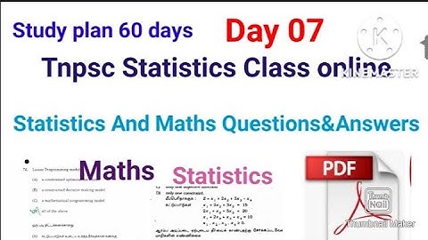 Tnpsc statistics exam class tamil/Tnpsc statistics exam questions with answers/statistics exam class
