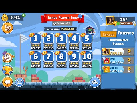 Angry Birds Friends. Ready Player Bird Tournament. All levels 3 stars. Passage from Sergey Fetisov