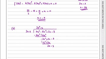 IAL, Edexcel, June 2023, P2, Q2, Algebraic Methods, Factor Theorem, Pure, Nick Peters, WMA12/01