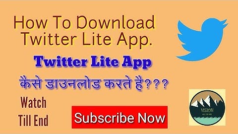 How To Download Twitter Lite App???