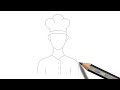 How to draw a chef easy drawing