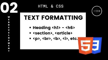 Text Formatting in HTML 5 | Learn HTML & CSS | HTML Tutorial | CSS Tutorial