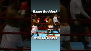 Razor Ruddock vs Michael Dokes brutal left hooks for the KO