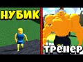 Я НУБ А СМАЙЛ ФРЕДДИ ТРЕНЕР в Симулятор качка Mega Noob Simulator Roblox