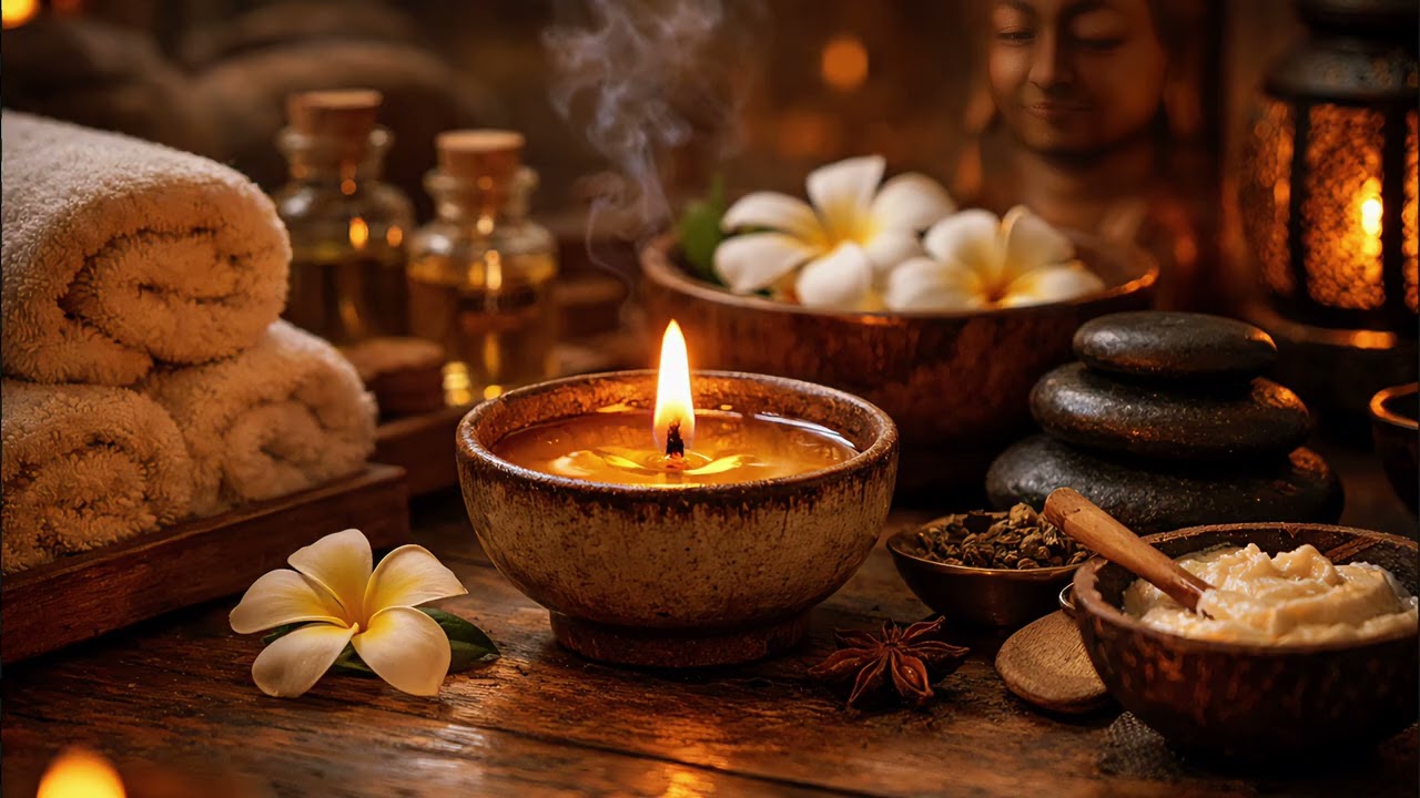 Relaxing Sleep Music 🌿 Spa Candle Ambience