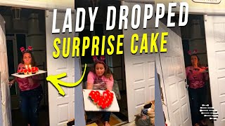 Lady Was Trying to Surprise Another for Her Birthday With a Cake but Dropped It