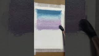 Watercolor Painting ocean landscape 🌊 #howto #art #shorts #watercolor
