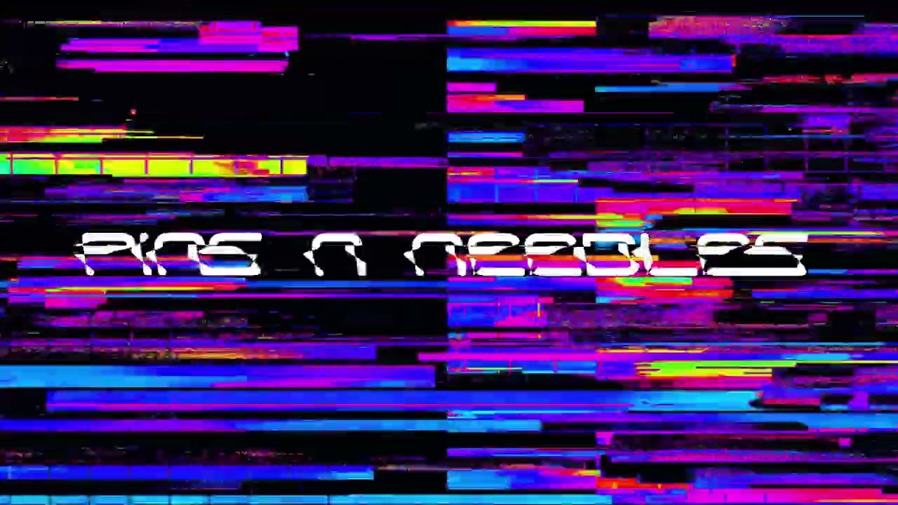 Pins 'N Needles logo typeface glitch