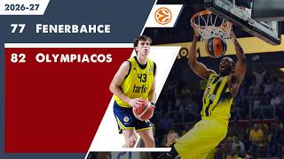 OLYMPIACOS 82 vs 77 FENERBAHCE Ignas Sargiunas Pre season 2026 27 friendly game highlights