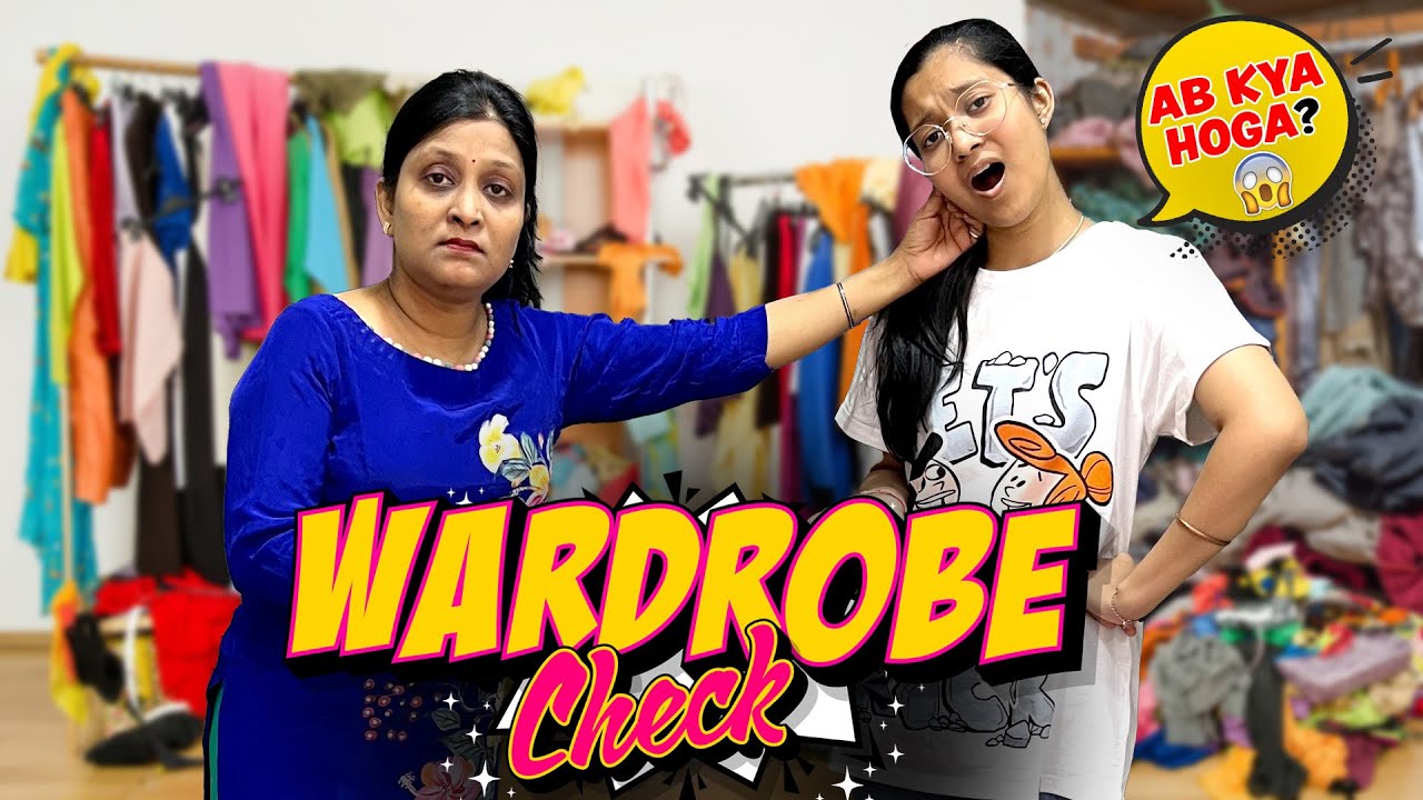 Wardrobe Check 🚪 | Surprise Wardrobe Check by Mummy 😮 | Funny Video 😄 | Cute Sisters