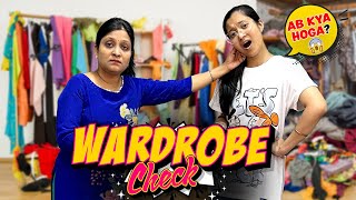 Wardrobe Check 🚪 | Surprise Wardrobe Check by Mummy 😮 | Funny Video 😄 | Cute Sisters