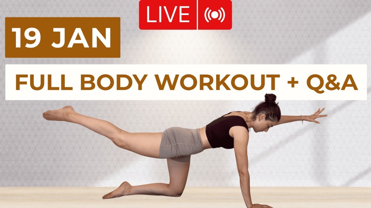 30 Min Full Body Pilates | Strength & Stretch | No Equipment (Live Class)