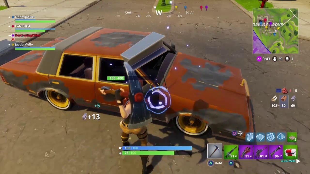 Fortnite taking the dub with the squad YouTube