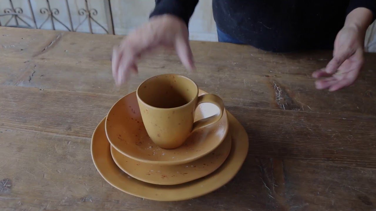 Fresco Collection Italian Dinnerware Yellow Ochre