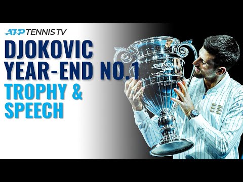 Novak Djokovic Year-End No.1 Trophy Presentation &amp; Speech! | Nitto ATP Finals 2020