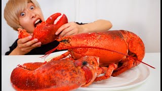 エビ好きにいきなり２キロの巨大ロブスター渡したら反応が面白すぎた！！