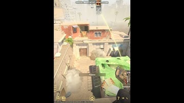Mirage "CS2" 5 smoke grenades on B from house B (first option) #shorts