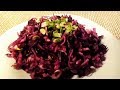 Лёгкий диетический Салат из краснокочанной капусты.