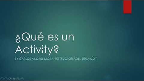 ¿Qué es un Activity en Android Studio?