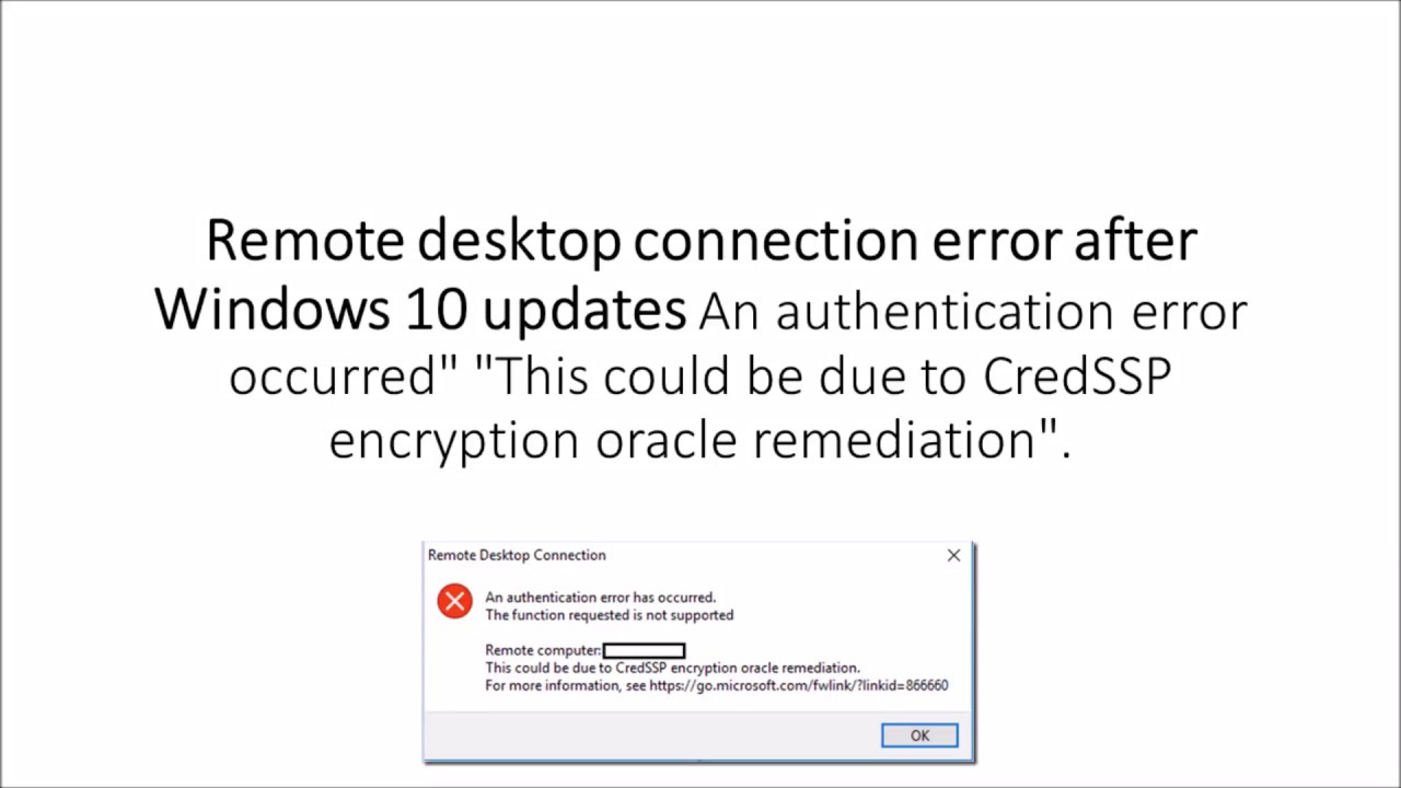 Type authentication error description not