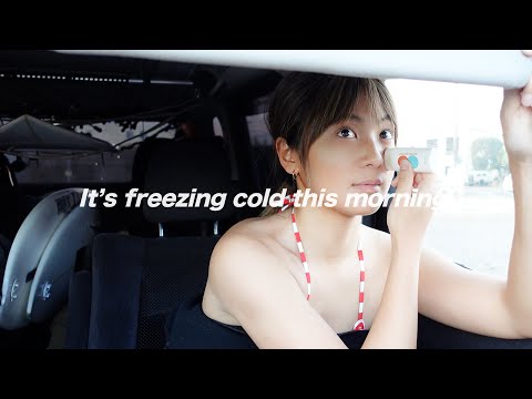 【朝イチ氷点下】真冬の女子サーファーの着替え事情。