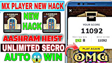 Mx player Aashram Heist Game Tricks || Mx player Auto Win Trick Ashram  || Mx Player New Hack Trick