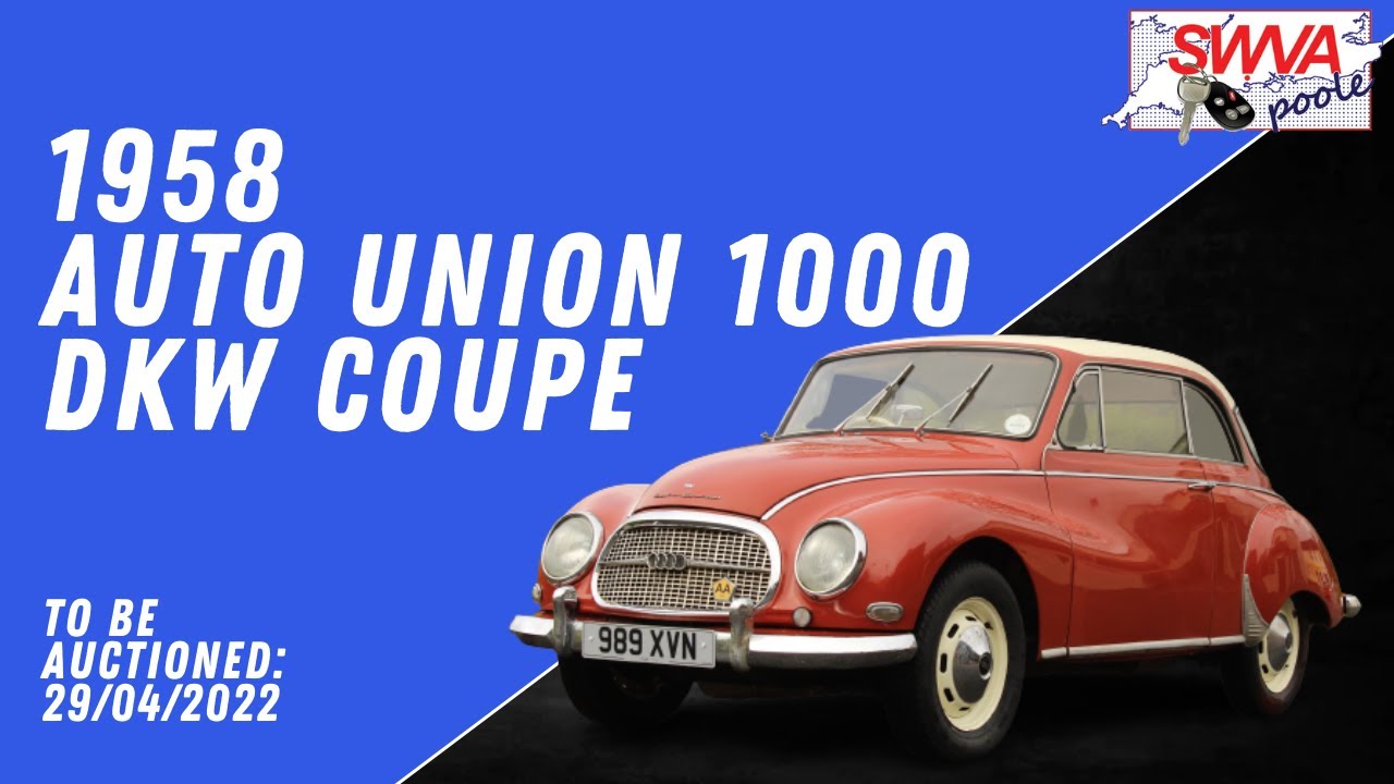 LOT 74 - Auto Union 1000 DKW Coupe 1958 | SWVA 29th April 2022 Classic Sale  - YouTube