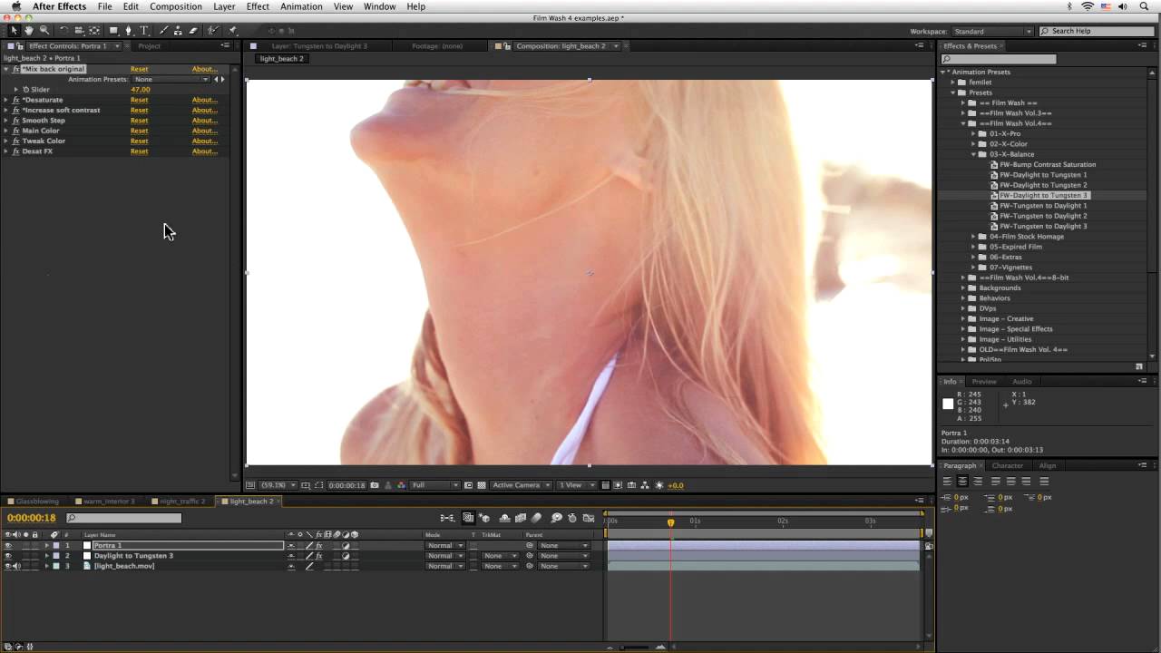 Film Wash Color Effects Vol. 4 Tutorial 03 - 32-bit mode