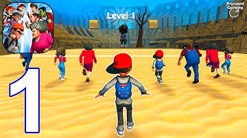 Clash of Scary Squad - Gameplay Walkthrough Part 1 Scary Teacher VS Nick & Tani In Squid Game