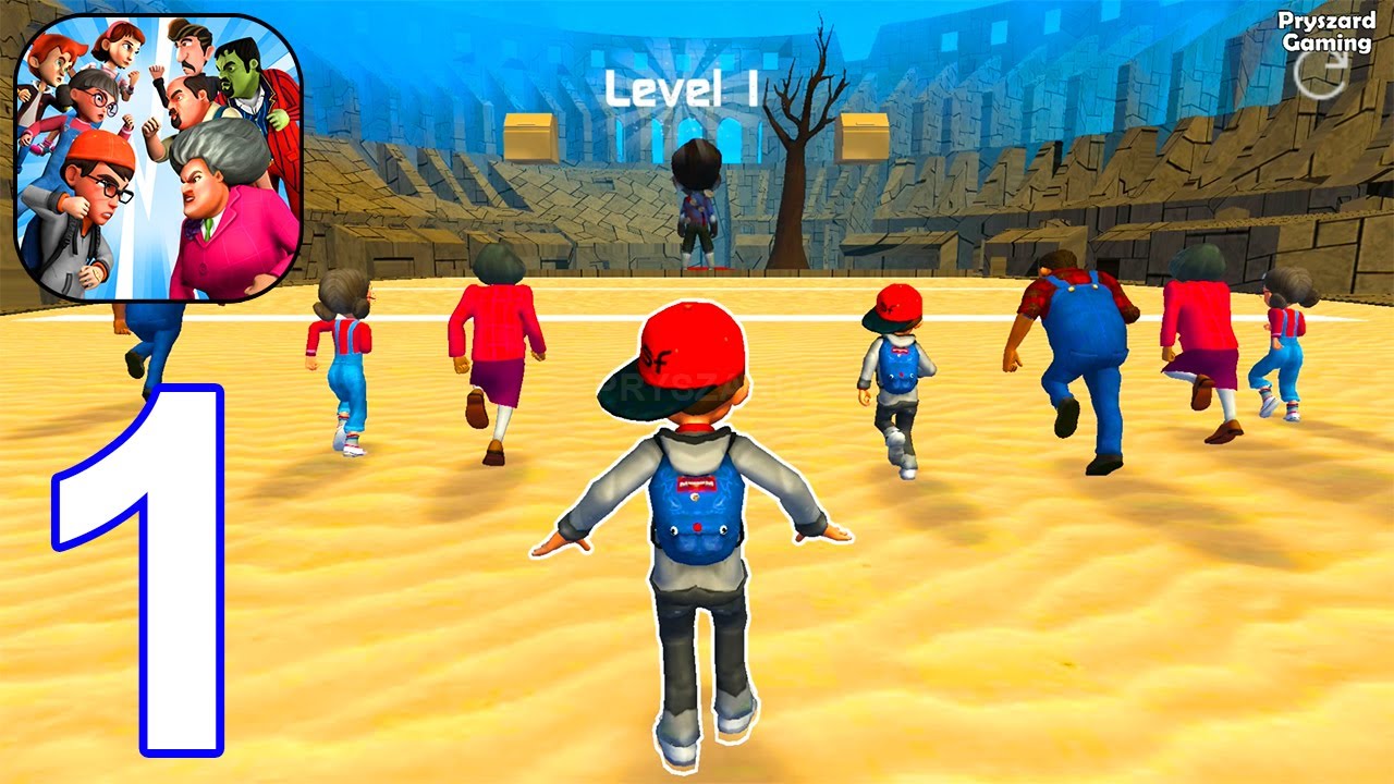 Clash of Scary Squad - Gameplay Walkthrough Part 1 Scary Teacher VS Nick & Tani In Squid Game